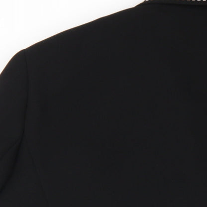 Debenhams Womens Black Polyester Jacket Blazer Size 16
