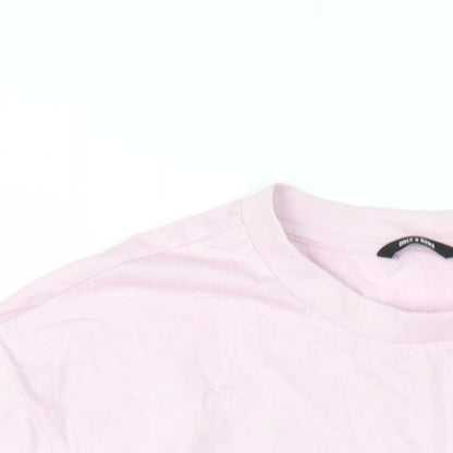 ONLY & SONS Mens Pink Cotton T-Shirt Size M Round Neck