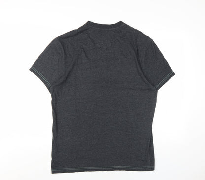 Cyclefest Mens Grey Cotton T-Shirt Size L Round Neck - Isle of Man Cyclefest