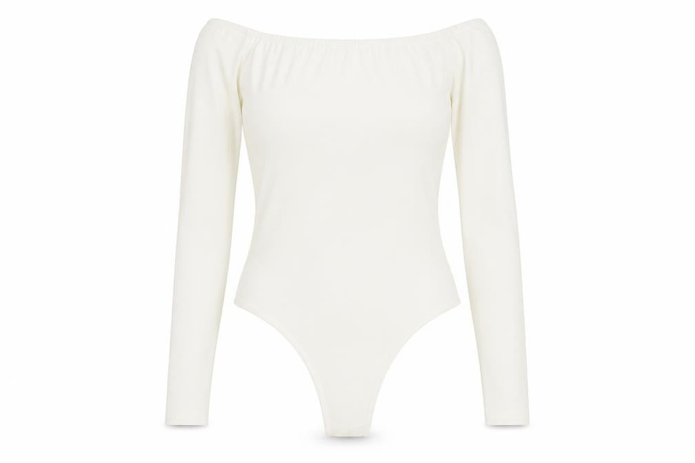 Womens UK Size 8 PRETTYLITTLETHING One-Piece Ivory Bodysuit