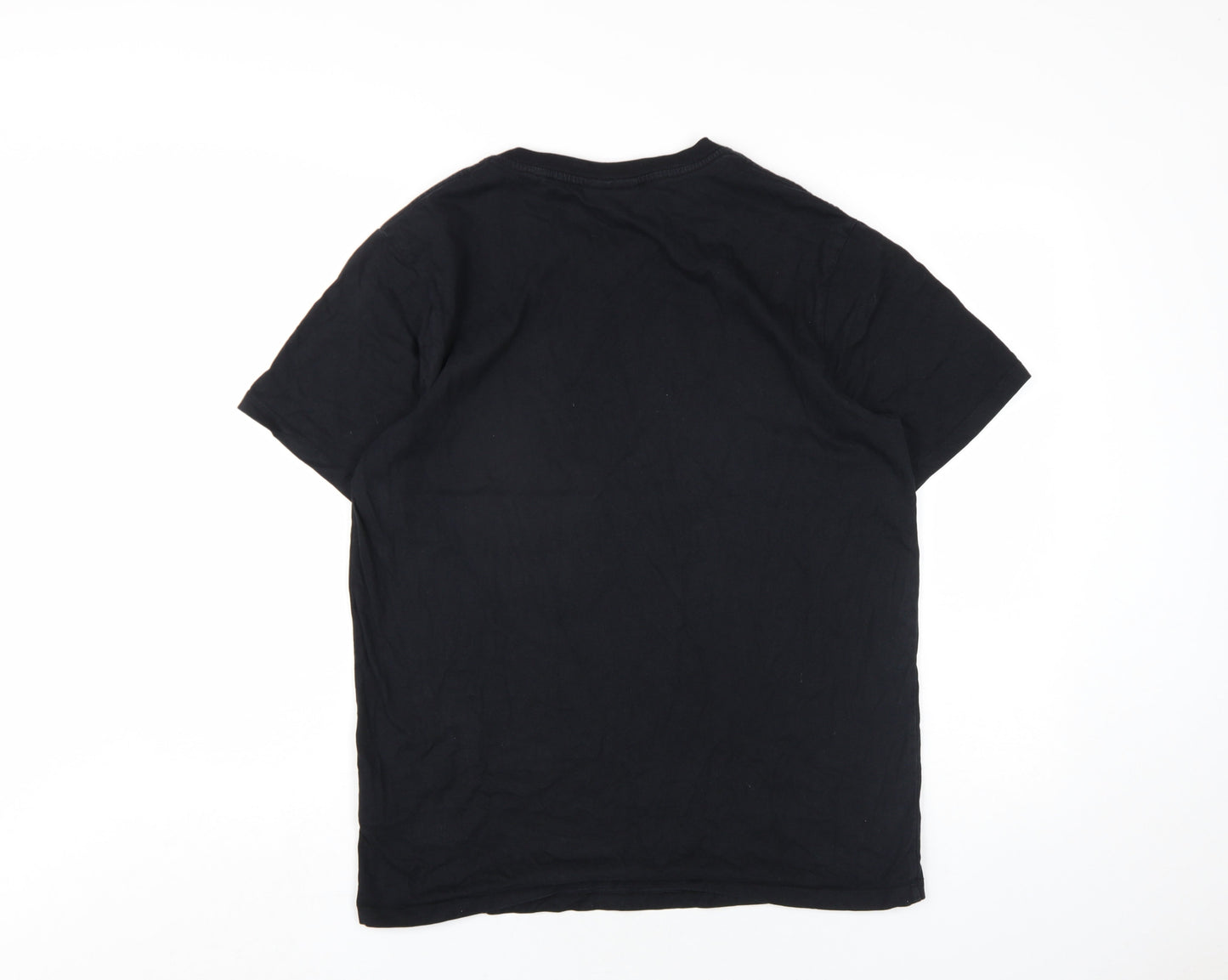 CHPT3 Mens Black Cotton T-Shirt Size L Round Neck