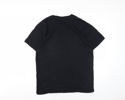 CHPT3 Mens Black Cotton T-Shirt Size L Round Neck