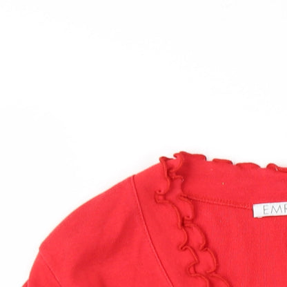 Womens UK Size 12 Emreco Red Basic T-Shirt