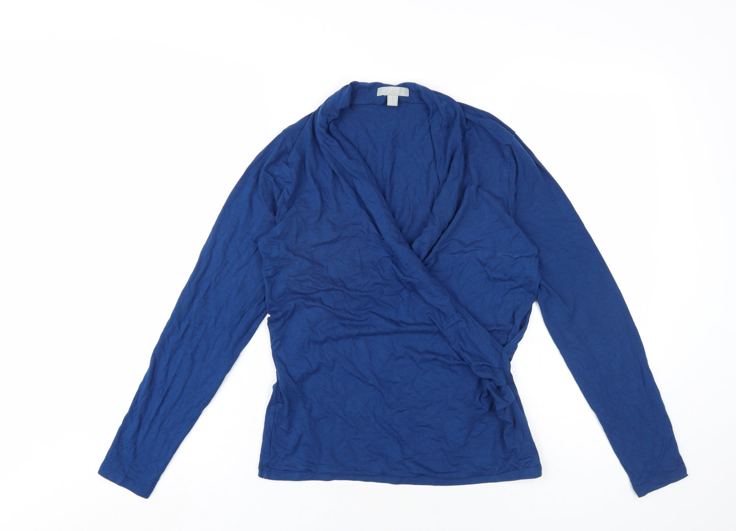 Womens UK Size 12 Pure Blue Basic T-Shirt