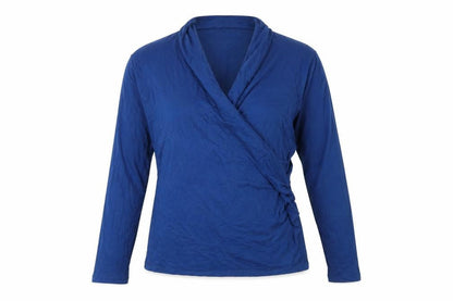 Womens UK Size 12 Pure Blue Basic T-Shirt