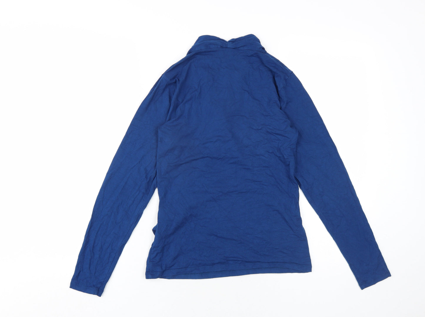 Womens UK Size 12 Pure Blue Basic T-Shirt