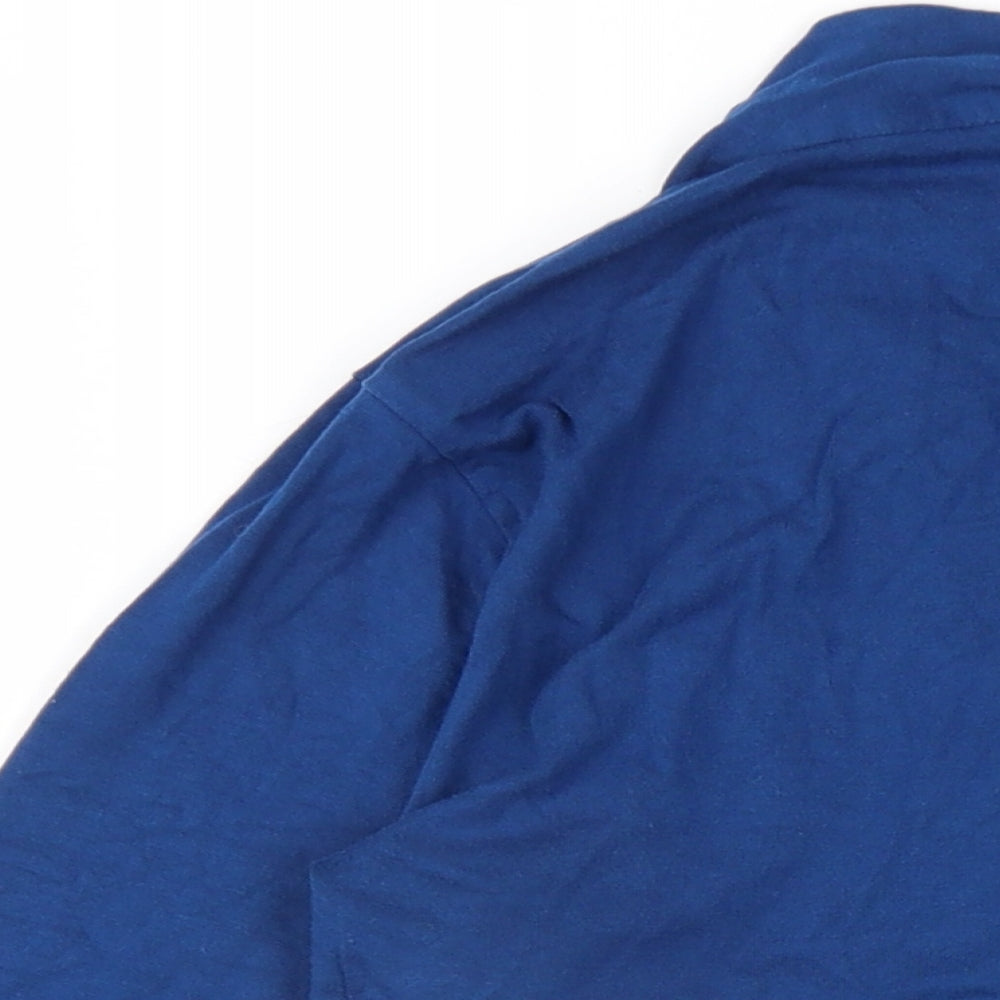 Womens UK Size 12 Pure Blue Basic T-Shirt