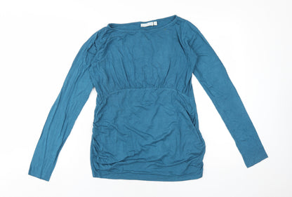 Womens UK Size S JoJo Maman Bébé Blue Basic T-Shirt