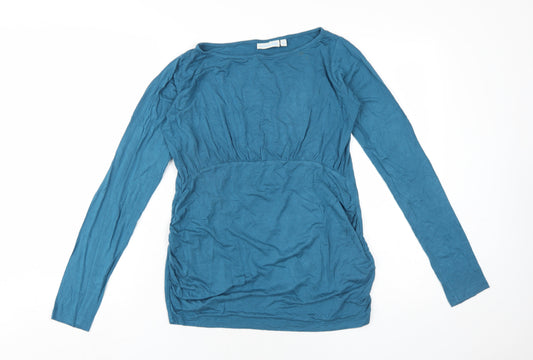 Womens UK Size S JoJo Maman Bébé Blue Basic T-Shirt