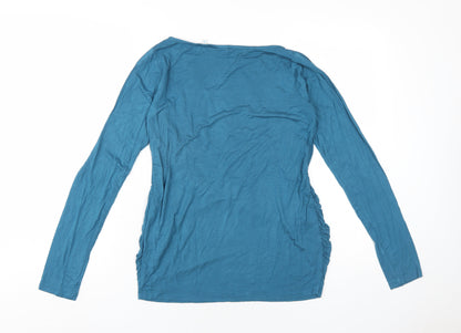 Womens UK Size S JoJo Maman Bébé Blue Basic T-Shirt