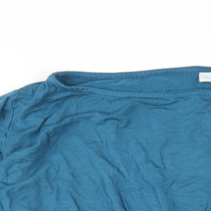 Womens UK Size S JoJo Maman Bébé Blue Basic T-Shirt
