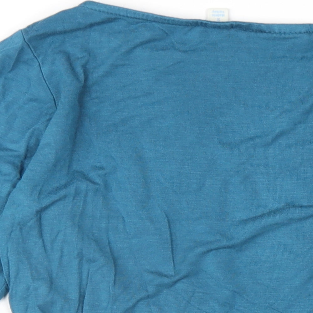 Womens UK Size S JoJo Maman Bébé Blue Basic T-Shirt