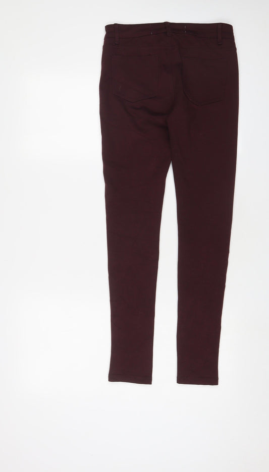 Denim & Co. Womens Red Cotton Skinny Jeans Size 8 L29 in Regular Zip