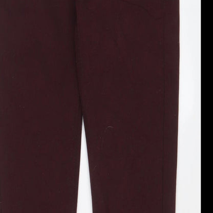 Denim & Co. Womens Red Cotton Skinny Jeans Size 8 L29 in Regular Zip