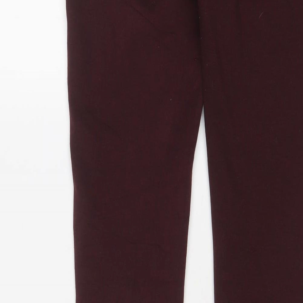 Denim & Co. Womens Red Cotton Skinny Jeans Size 8 L29 in Regular Zip