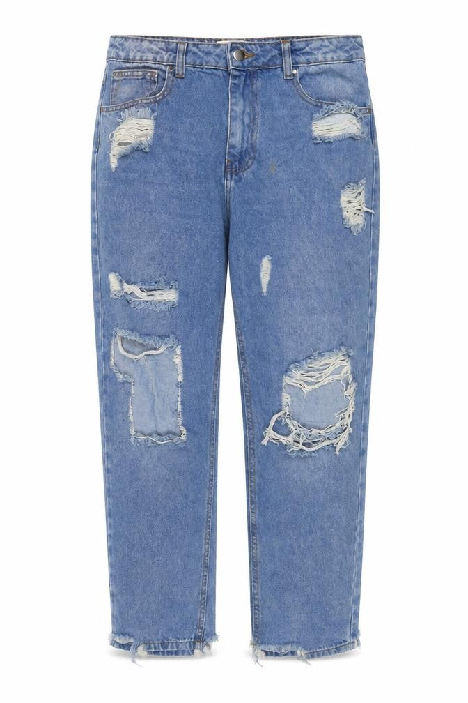 Womens UK Size 14 M-17 Regular Fit Straight Blue Jeans
