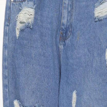 Womens UK Size 14 M-17 Regular Fit Straight Blue Jeans