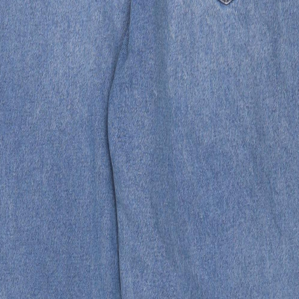 Womens UK Size 14 M-17 Regular Fit Straight Blue Jeans