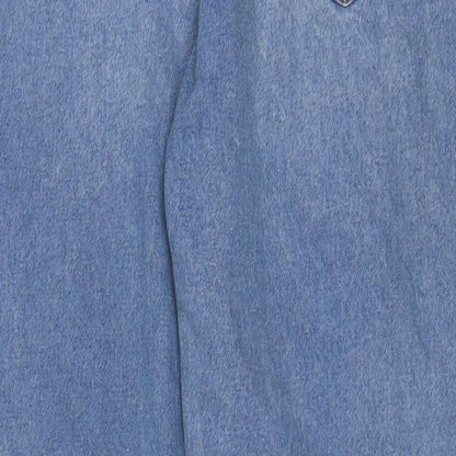 Womens UK Size 14 M-17 Regular Fit Straight Blue Jeans