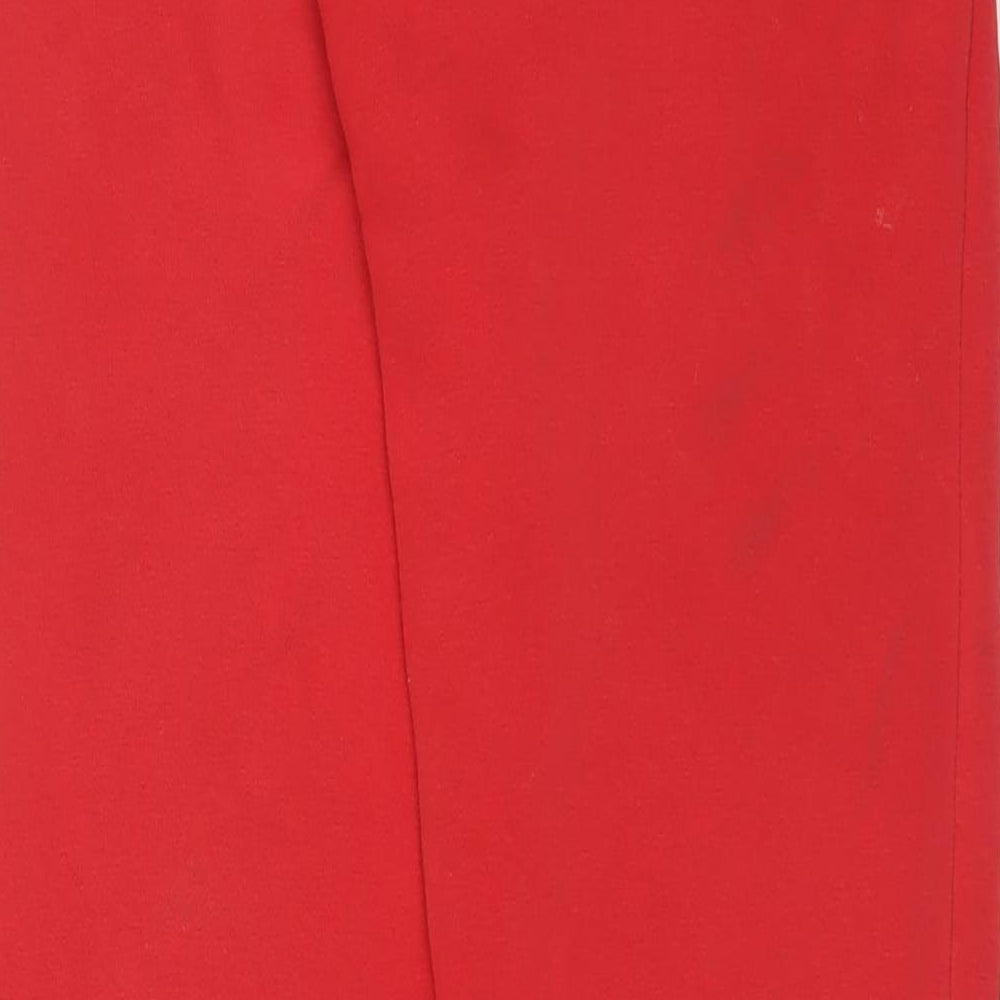 Russell Athletic Mens Red Cotton Jogger Trousers Size S L30 in Regular Drawstring - Logo