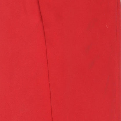 Russell Athletic Mens Red Cotton Jogger Trousers Size S L30 in Regular Drawstring - Logo