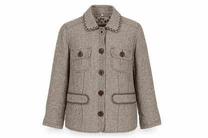 RJR.John Rocha Womens Brown Jacket Size 8 Button