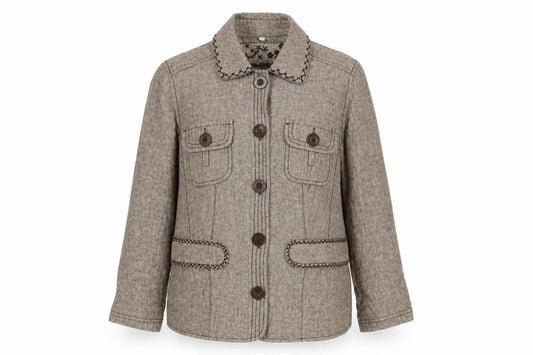 RJR.John Rocha Womens Brown Jacket Size 8 Button