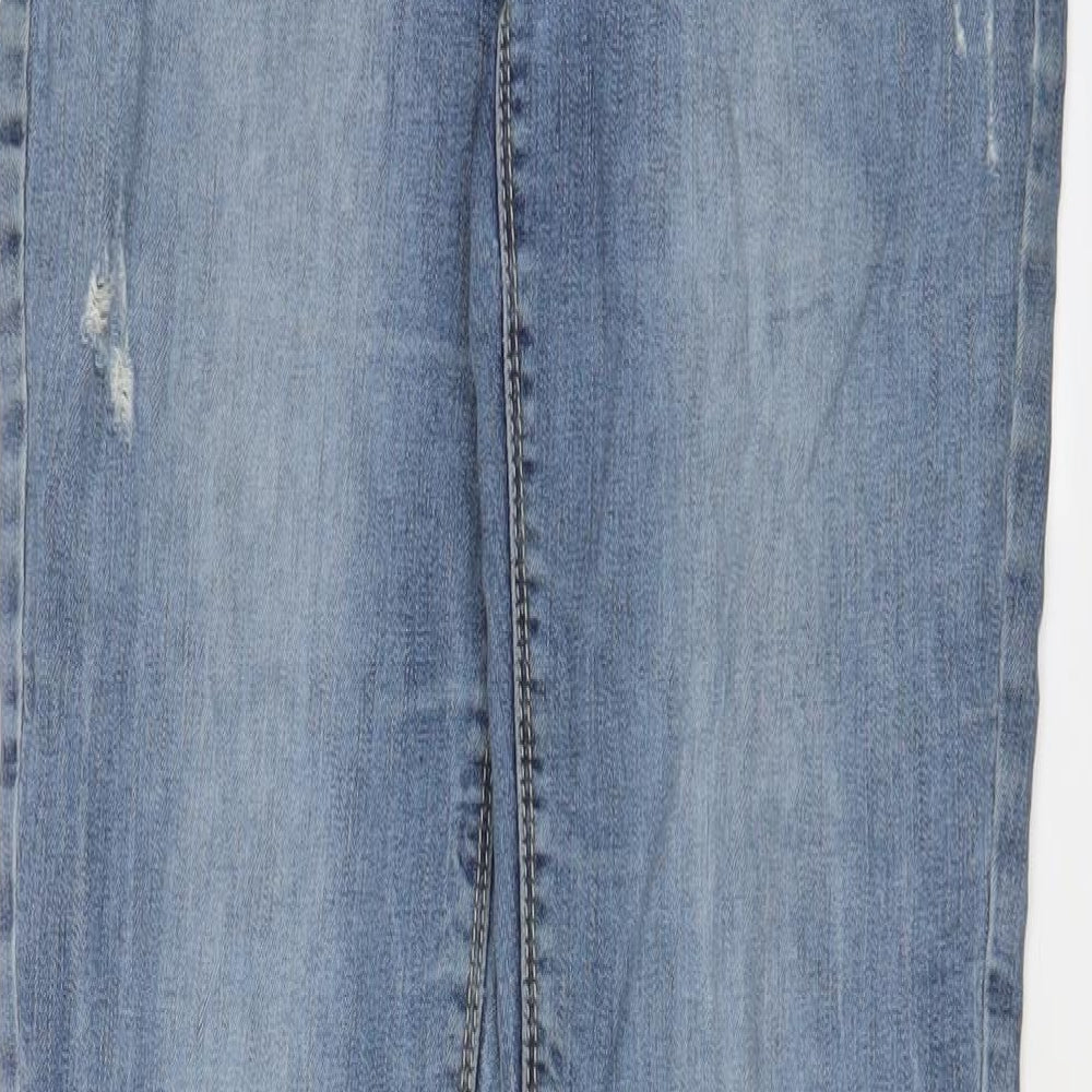 Lerose Womens Blue Cotton Skinny Jeans Size 8 L32 in Regular Zip
