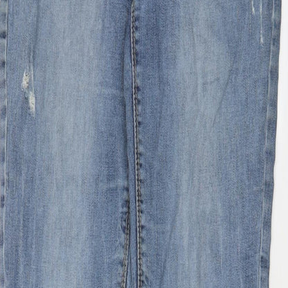 Lerose Womens Blue Cotton Skinny Jeans Size 8 L32 in Regular Zip