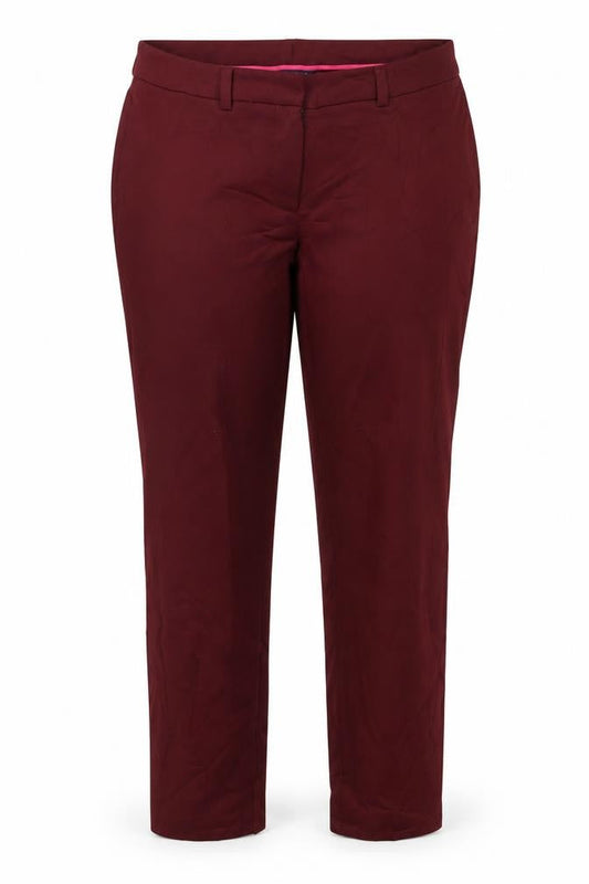 Womens UK Size 14 Lands' End Regular Fit  Red Trousers
