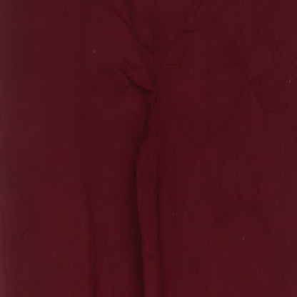 Womens UK Size 14 Lands' End Regular Fit  Red Trousers