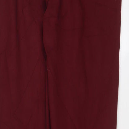 Womens UK Size 14 Lands' End Regular Fit  Red Trousers