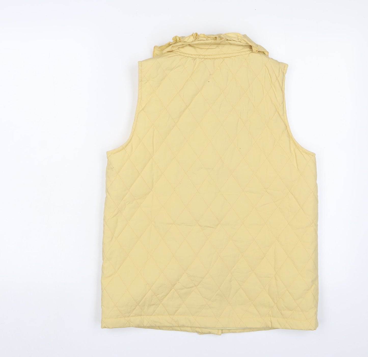 Daisy Street Womens Yellow Gilet Jacket Size 8 Button