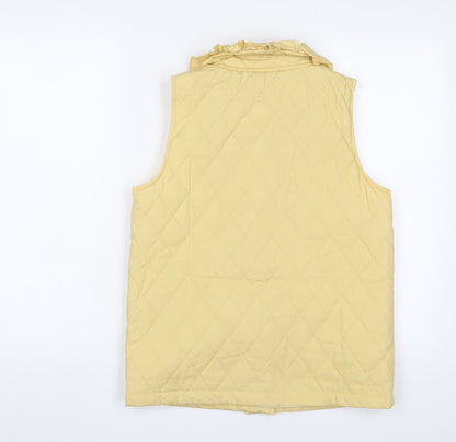 Daisy Street Womens Yellow Gilet Jacket Size 8 Button