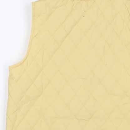 Daisy Street Womens Yellow Gilet Jacket Size 8 Button