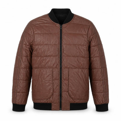 Mens UK Size M Monark Brown Bomber Jacket
