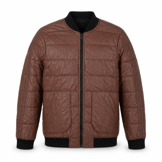 Mens UK Size M Monark Brown Bomber Jacket