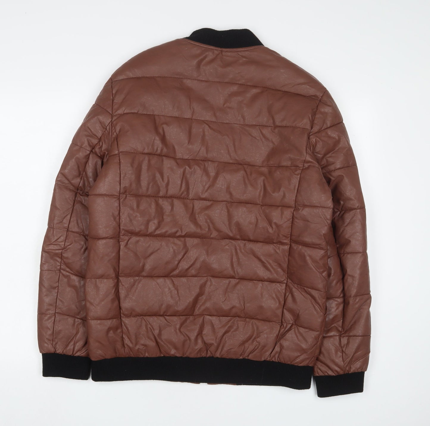 Mens UK Size M Monark Brown Bomber Jacket