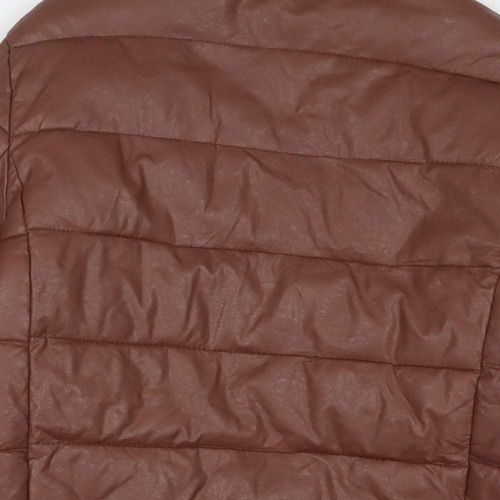 Mens UK Size M Monark Brown Bomber Jacket