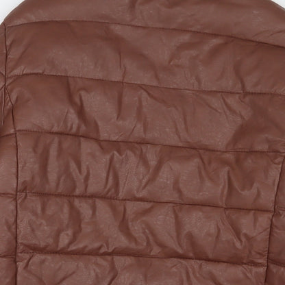 Mens UK Size M Monark Brown Bomber Jacket