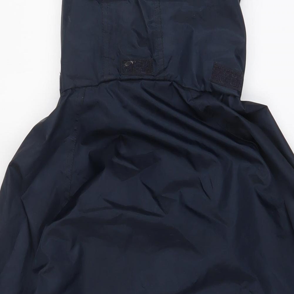 Wynnster Mens Blue Rain Coat Coat Size M Zip - Logo, Embroidered