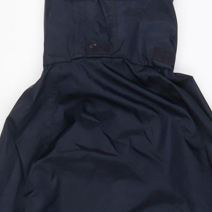 Wynnster Mens Blue Rain Coat Coat Size M Zip - Logo, Embroidered