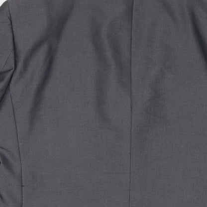 Felini Mens Grey Polyester Jacket Suit Jacket Size 40 Regular