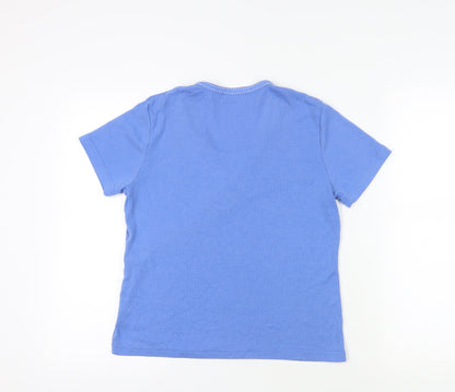Womens UK Size L Fabrizio Blue Wrap T-Shirt