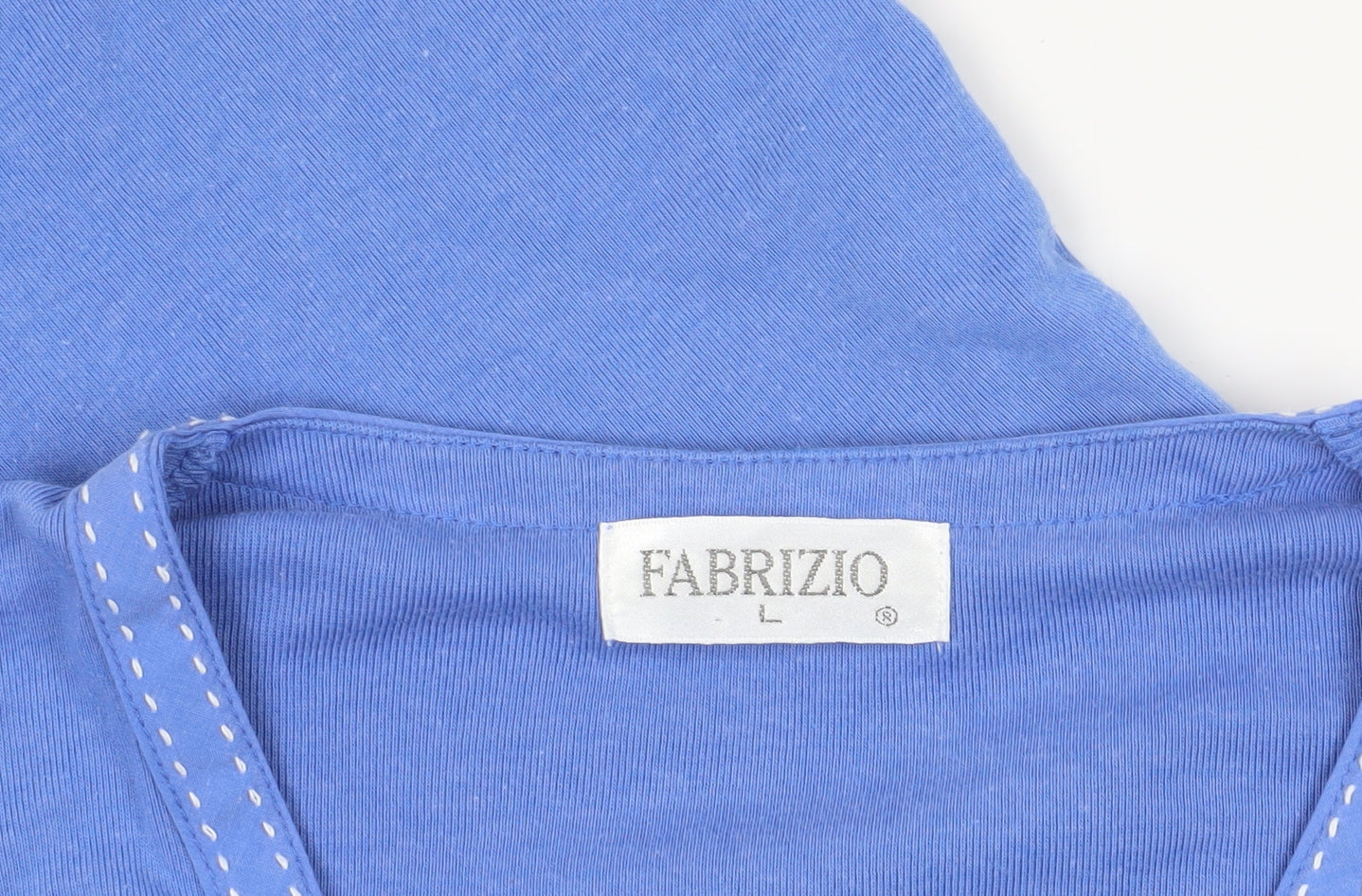 Womens UK Size L Fabrizio Blue Wrap T-Shirt