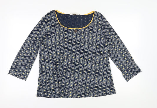 Womens UK Size 14 Nomads Blue Basic Blouse
