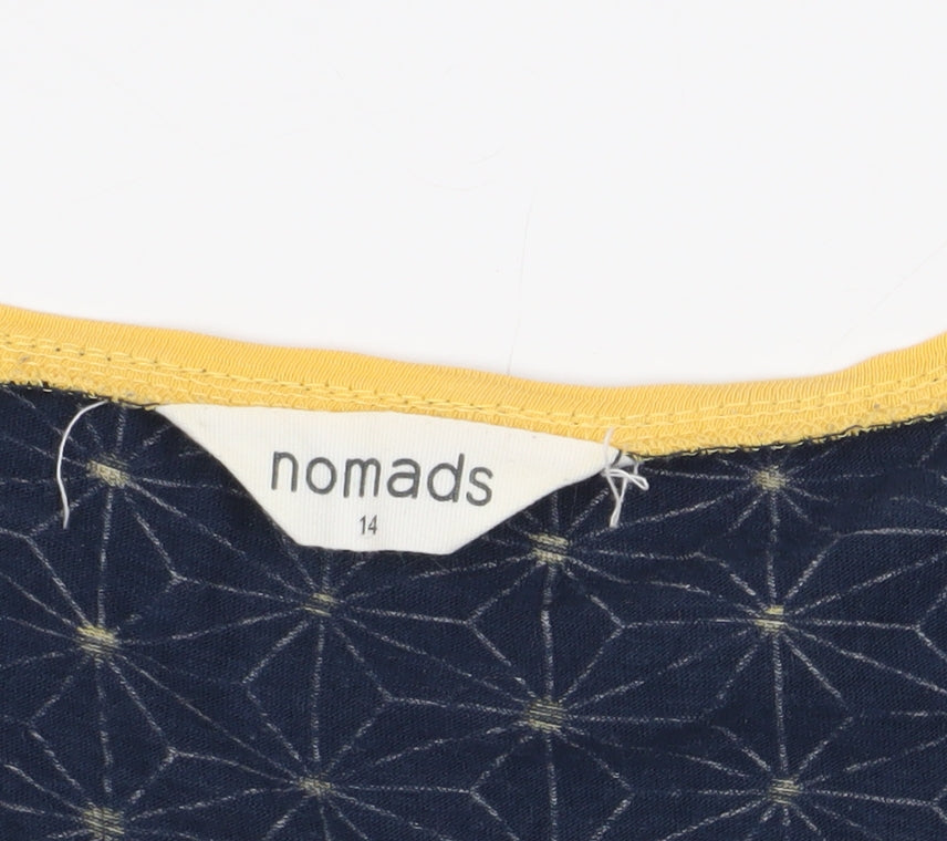 Womens UK Size 14 Nomads Blue Basic Blouse