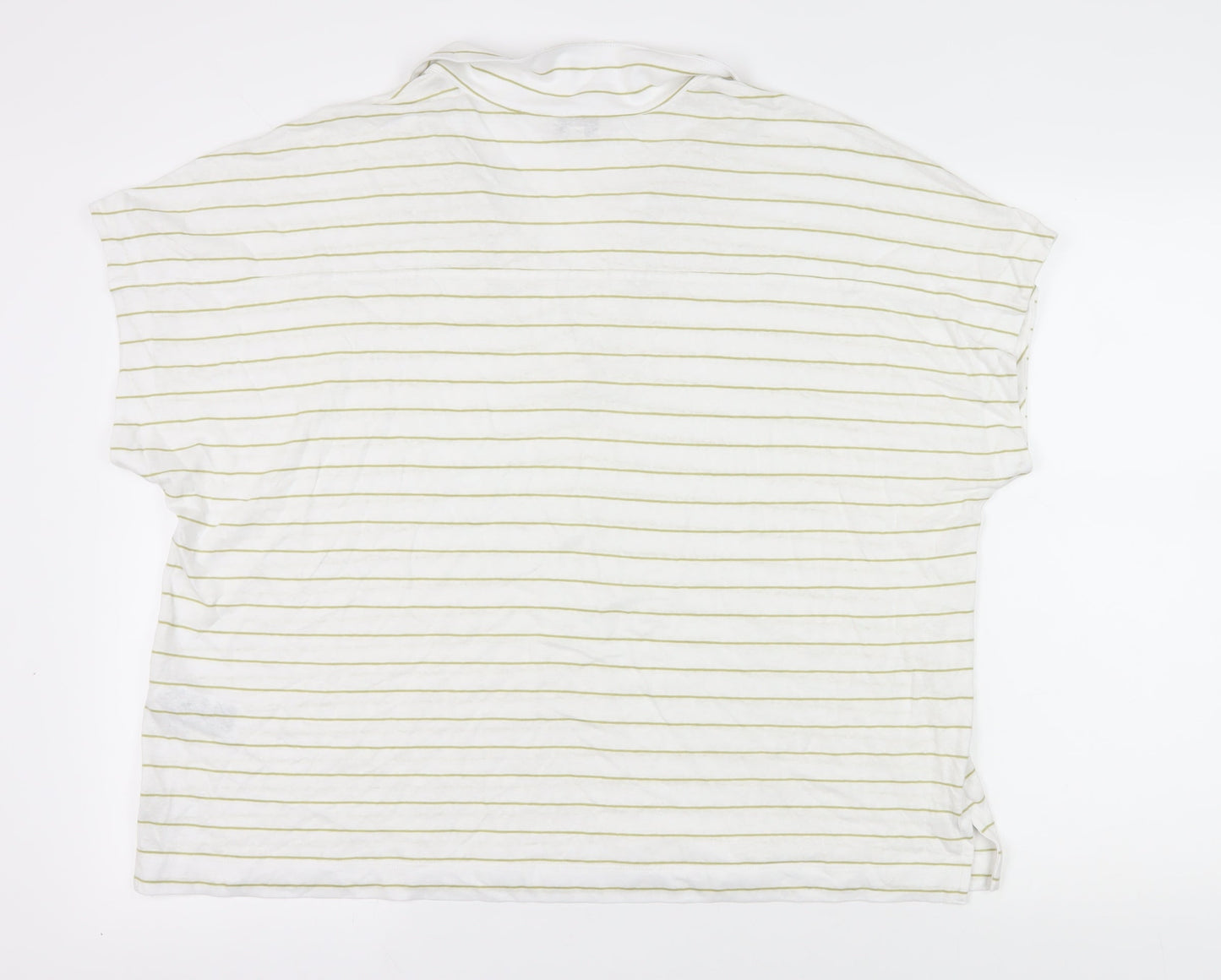 Womens UK Size 22 Marks and Spencer White Basic Button-Up
