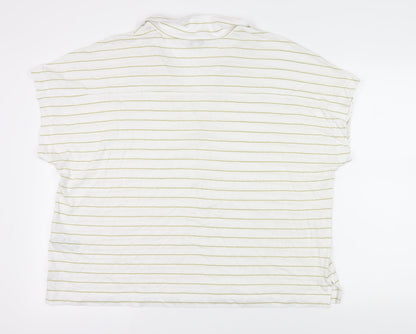Womens UK Size 22 Marks and Spencer White Basic Button-Up