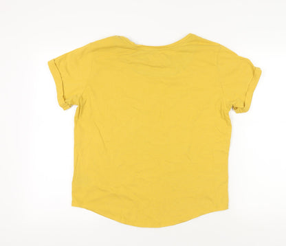 Womens UK Size M Next Yellow Basic T-Shirt
